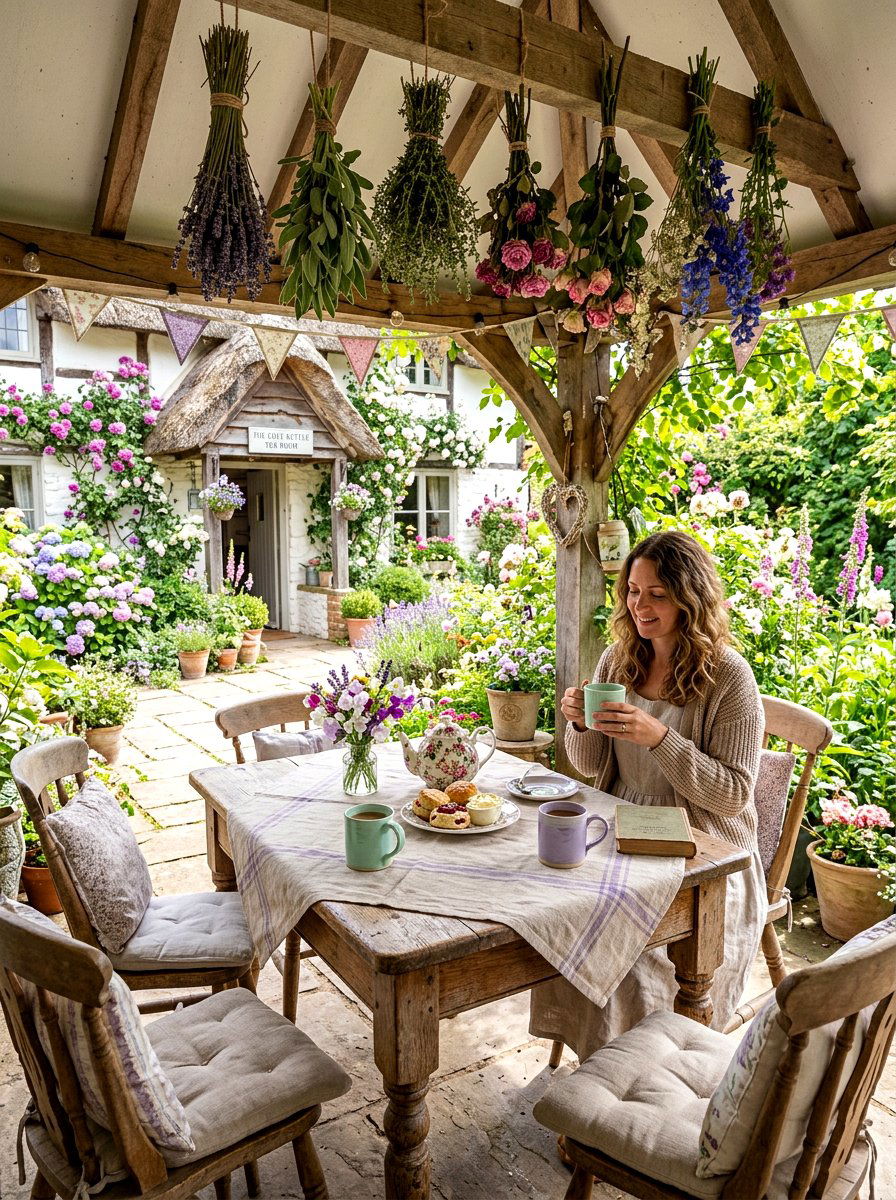 Pastel Cottagecore Tea Room - 30 English tea room ideas