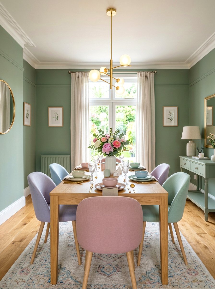 Pastel Dining Room - 30 pastel home decor ideas
