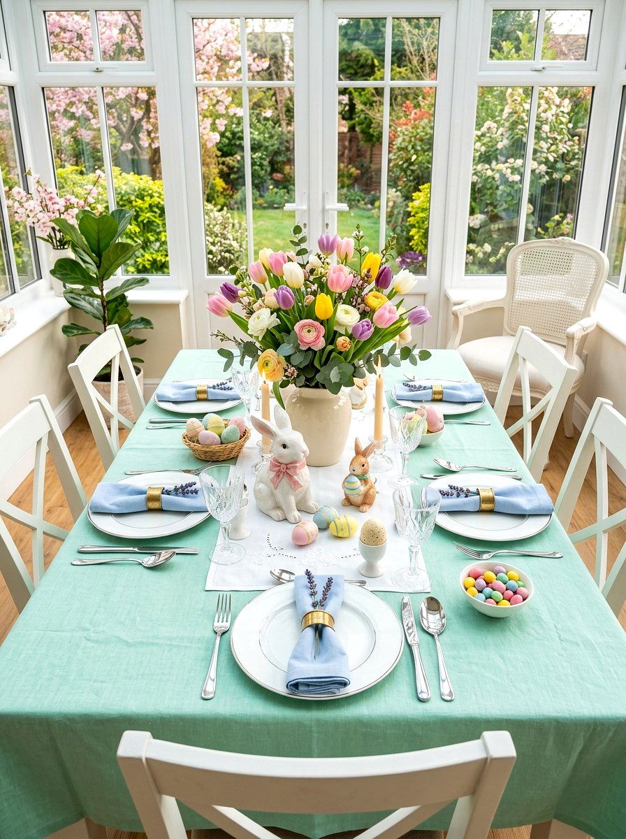 Pastel Easter Floral Table - 30 floral tablescape ideas