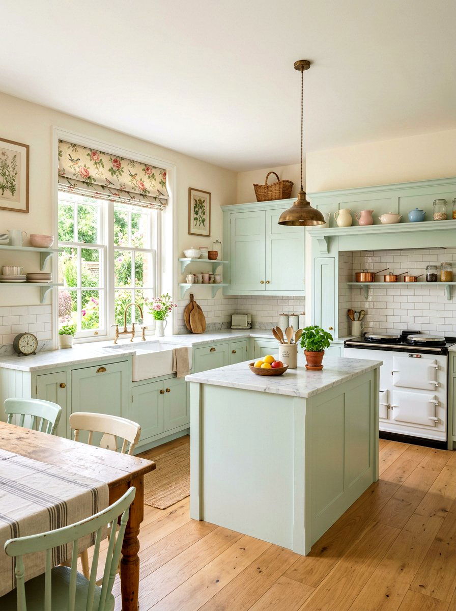 Pastel European Farmhouse Kitchen - 30 European farmhouse kitchen ideas