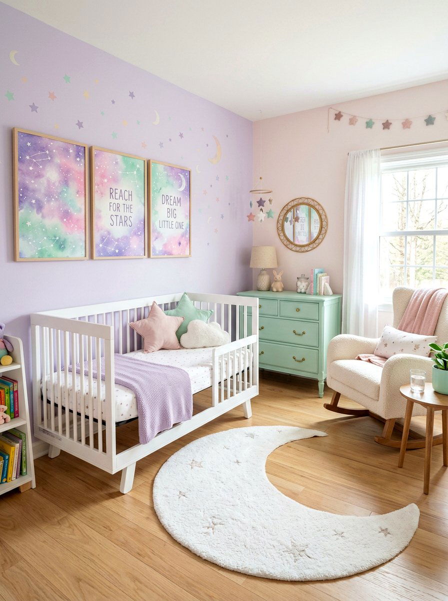 Pastel Galaxy Nursery Theme - 30 celestial nursery ideas