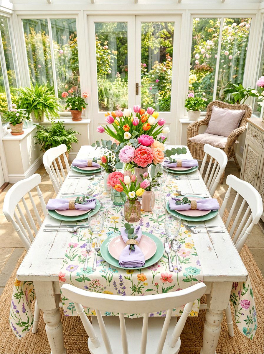 Pastel Garden Table - 30 collected tablescape ideas aesthetic