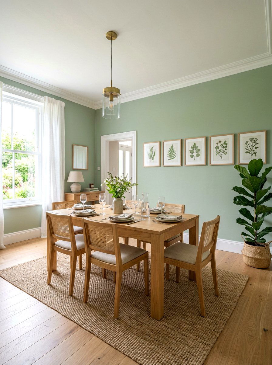 Pastel Green Dining Room - 30 English dining room ideas