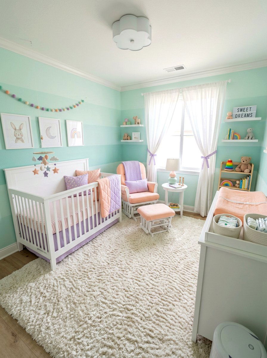 Pastel Green Nursery - 30 soft green nursery ideas