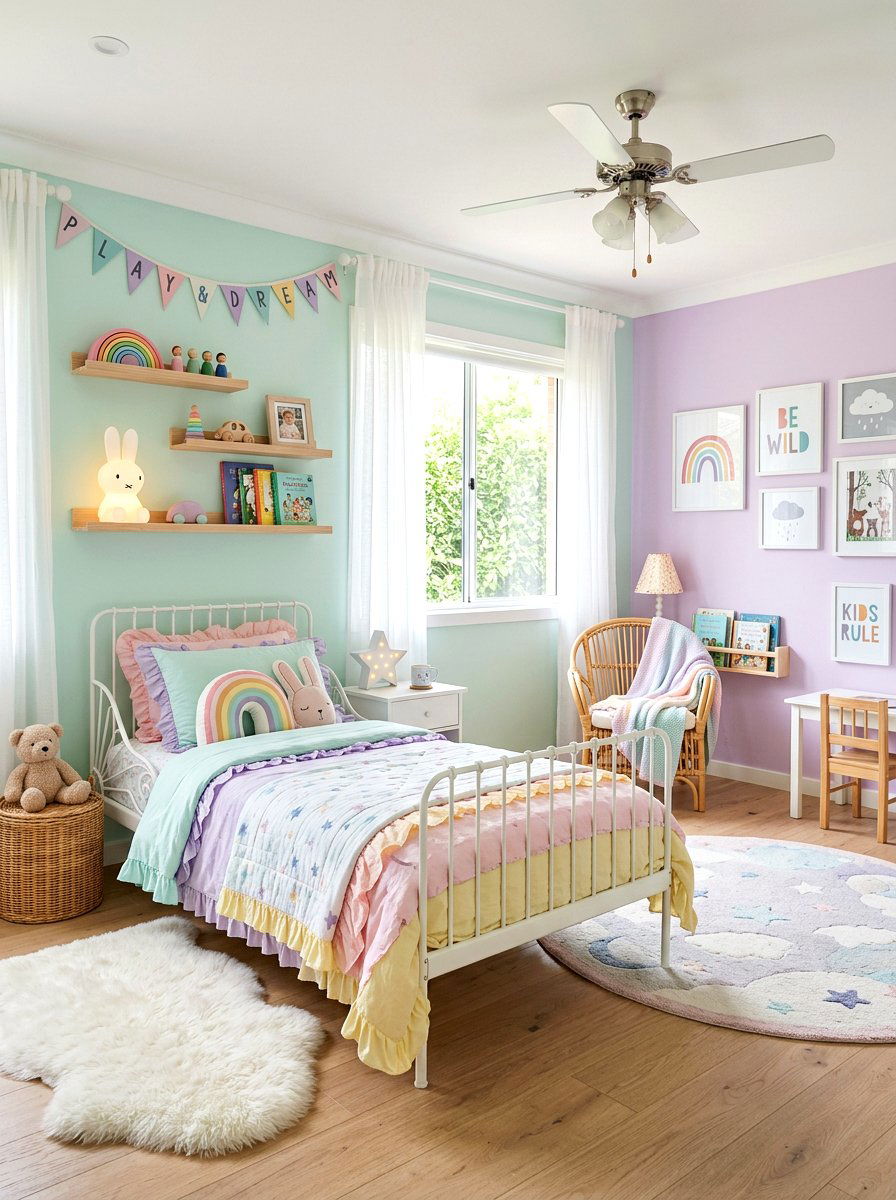 Pastel Kids Room - 30 Pinterest kids room ideas