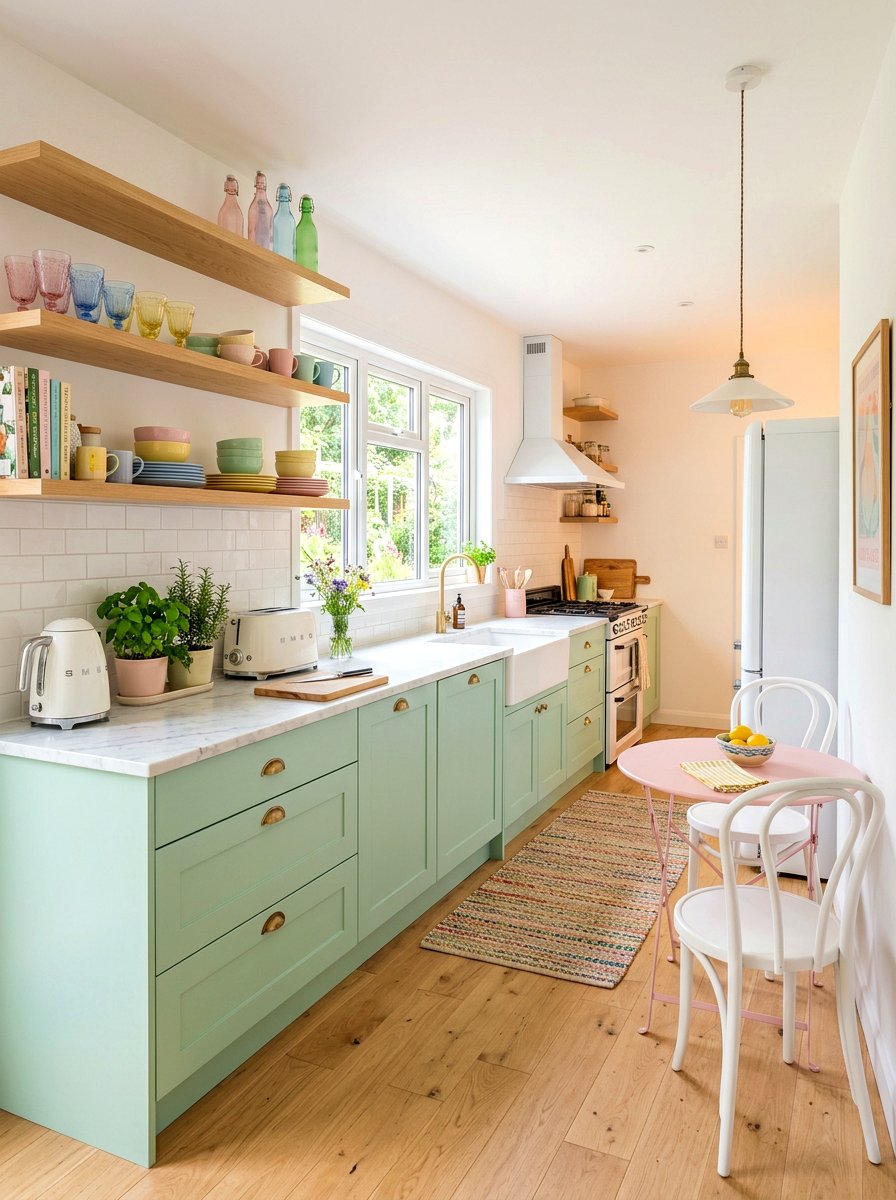 Pastel Kitchen - 30 playful apartment decor ideas