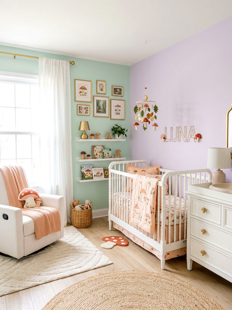 Pastel Mushroom Nursery Style - 30 mushroom nursery ideas