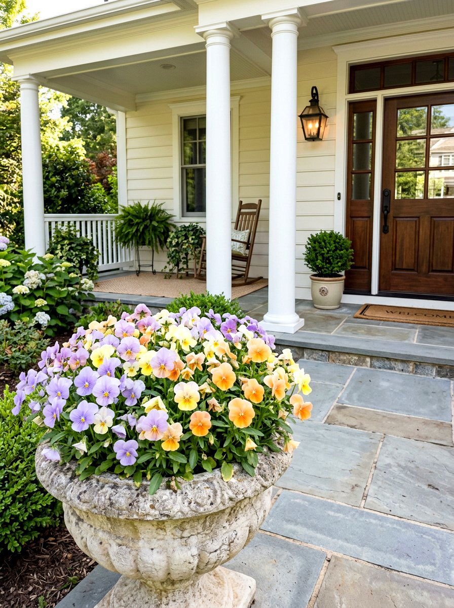 Pastel Pansy Patch - 30 pastel flower bed ideas