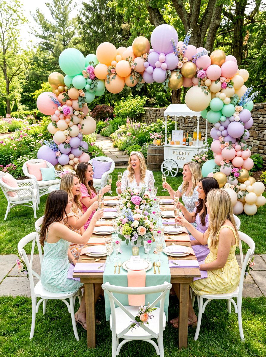 Pastel Party Palette - 30 backyard bridal brunch ideas