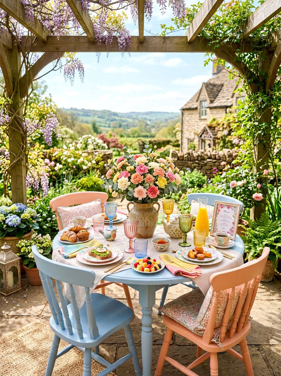 Pastel Patio Brunch - 30 brunch patio setup ideas