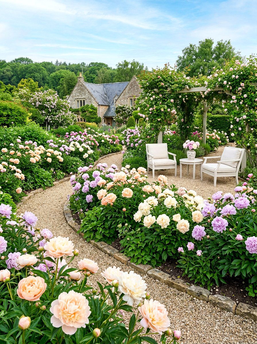 Pastel Peony Garden - 30 peony garden ideas