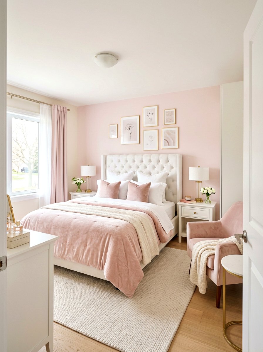 Pastel Pink Bedroom - 30 cute bedroom decor ideas