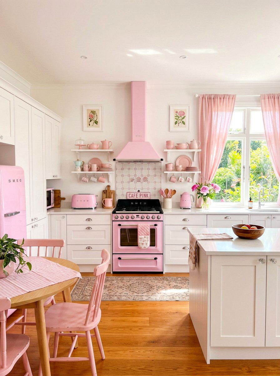 Pastel Pink Kitchen Decor - 30 retro kitchen ideas
