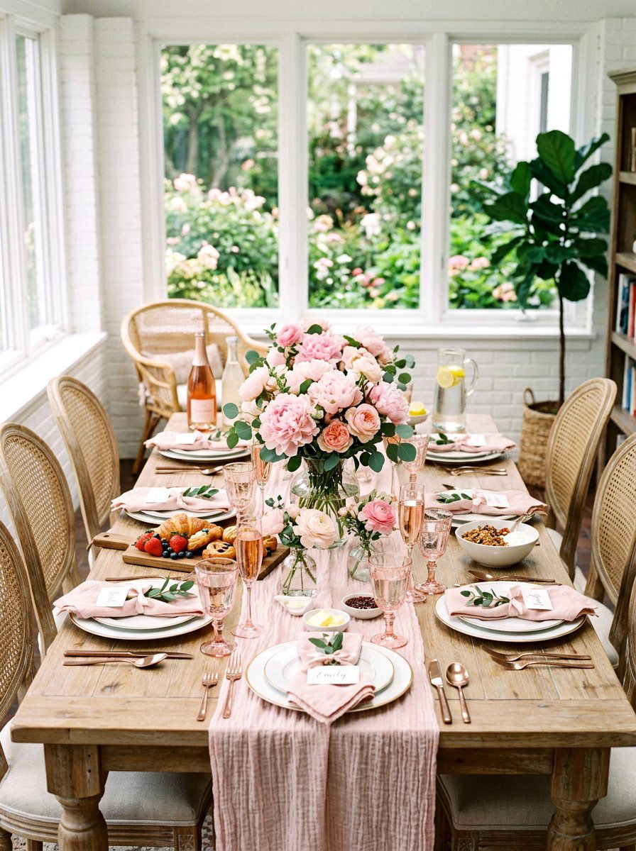 Pastel Pink Setting - 30 summer table setting ideas