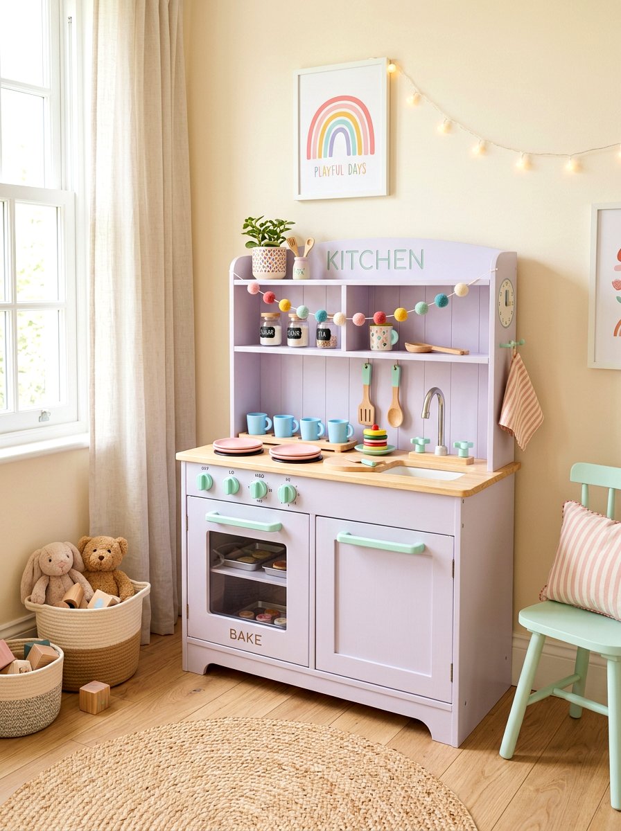 Pastel Play Kitchen Decor - 30 play kitchen corner ideas