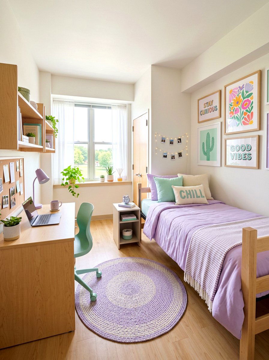 Pastel Pop Dorm Room - 30 dorm room ideas