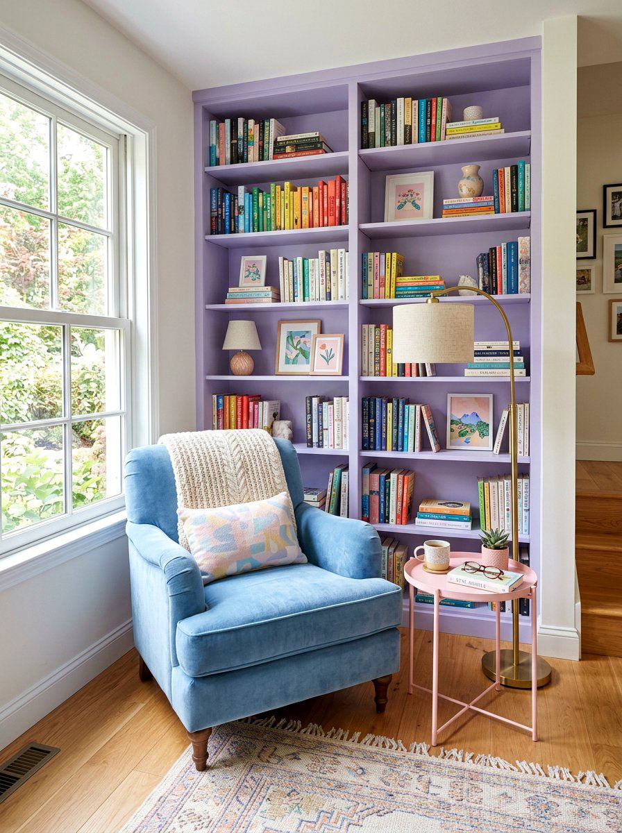 Pastel Reading Nook - 30 pastel home decor ideas
