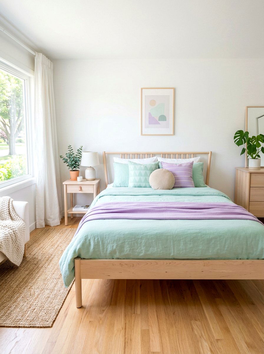 Pastel Scandinavian Bedroom - 30 European bed styling ideas