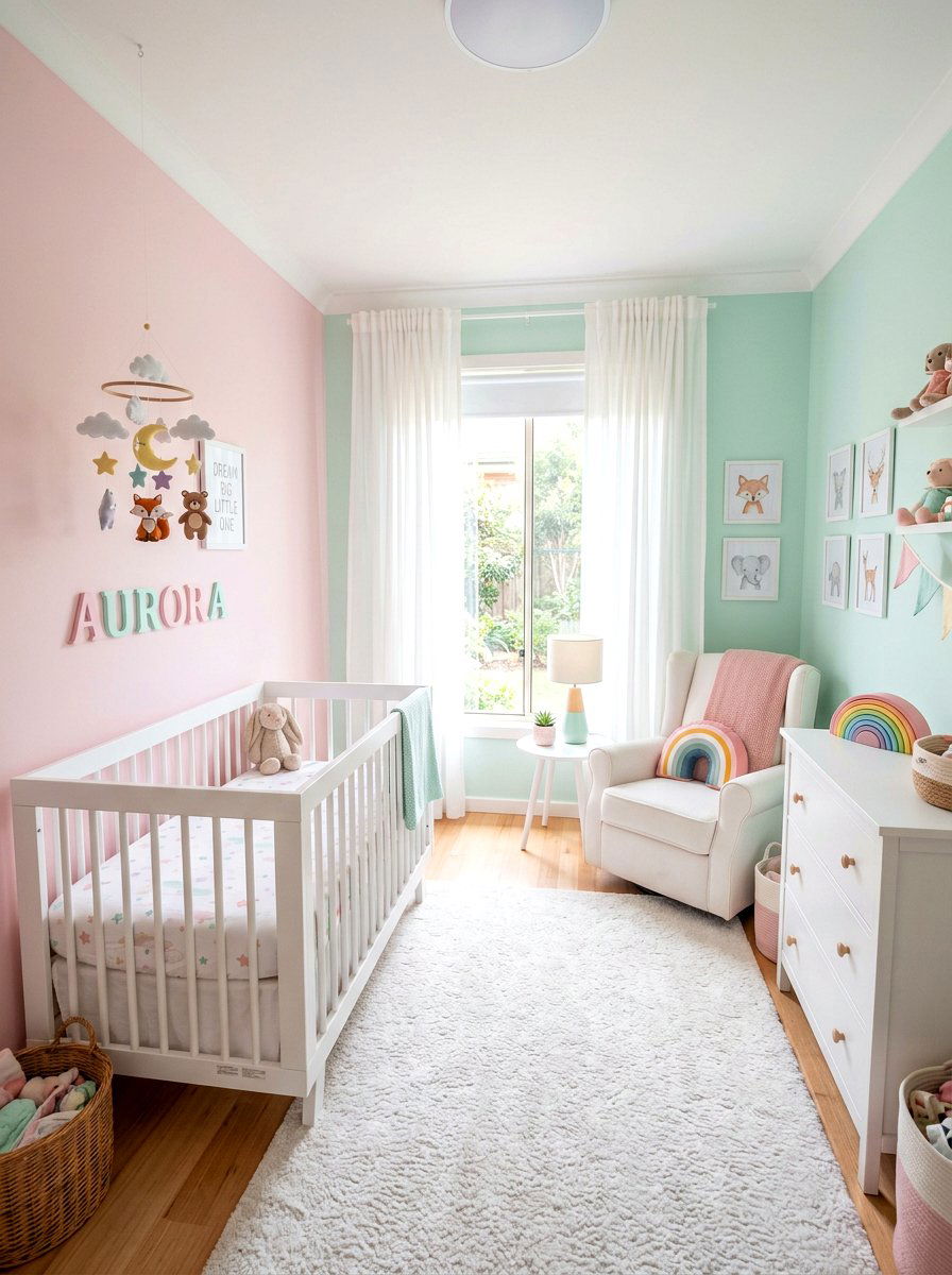 Pastel Small Nursery - 30 small nursery layout ideas