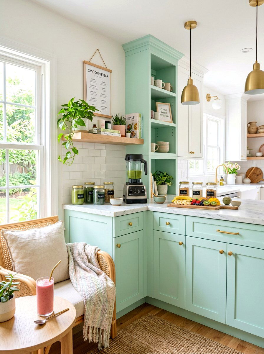 Pastel Smoothie Nook - 30 smoothie nook kitchen ideas
