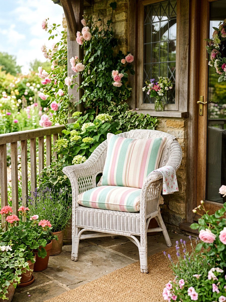 30 Striped Outdoor Cushion Porch Ideas That Pop All Summer