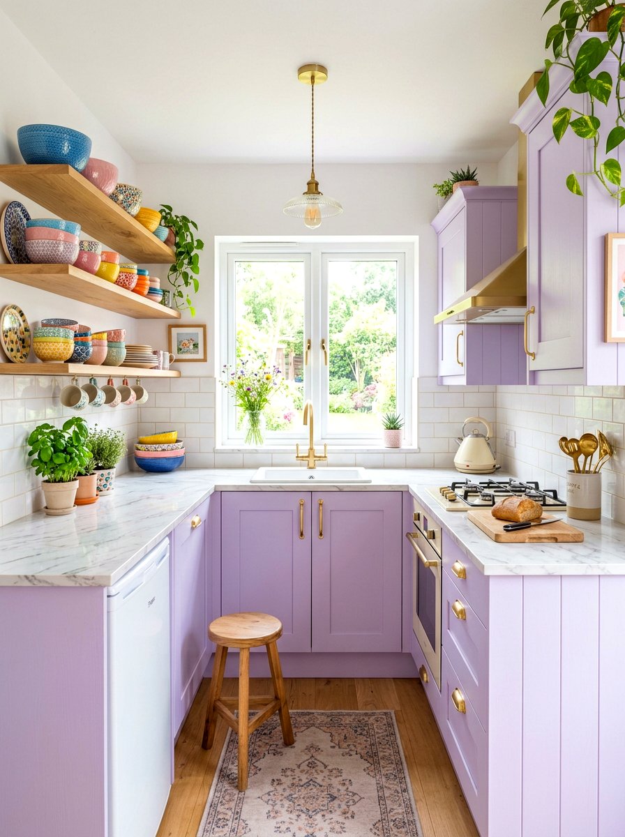 Pastel Tiny Kitchen - 30 tiny cottage decor ideas