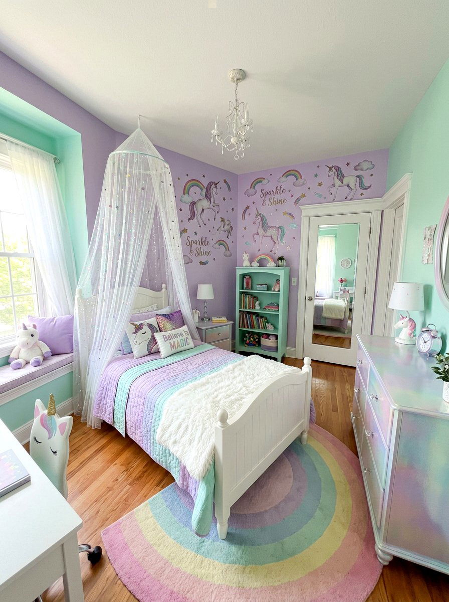 Pastel Unicorn Bedroom - 30 storybook bedroom decor ideas