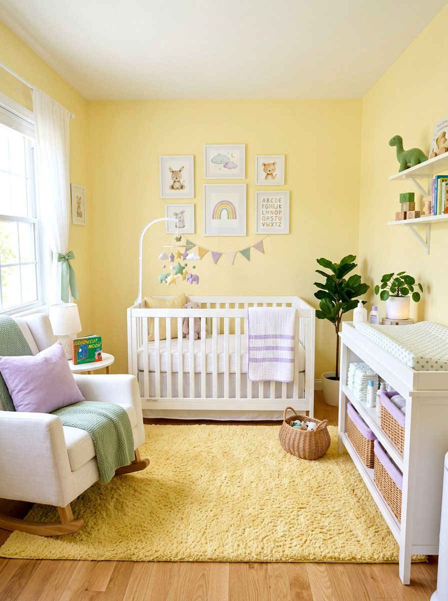 Pastel Yellow Nursery - 30 soft yellow bedroom ideas