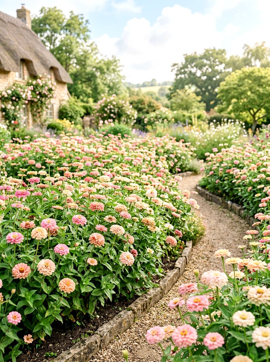 Pastel Zinnia Garden - 30 zinnia garden ideas