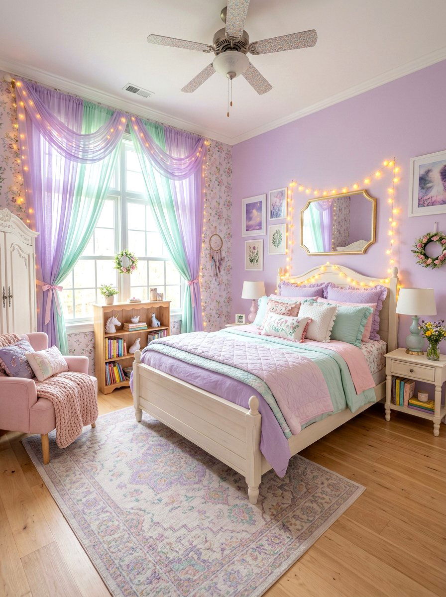Pastel aesthetic curtains - 30 bedroom curtain layering ideas aesthetic