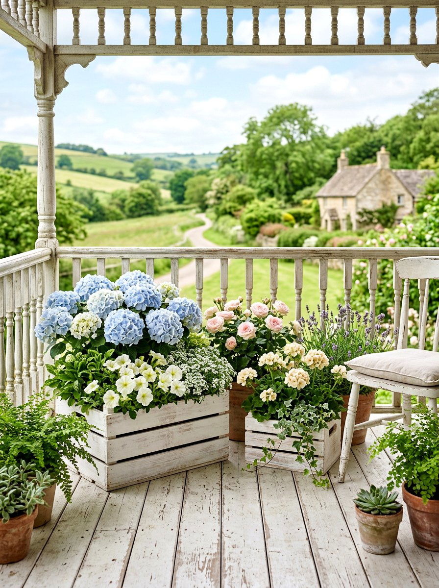 Pastel and cream container garden - 30 container garden color ideas