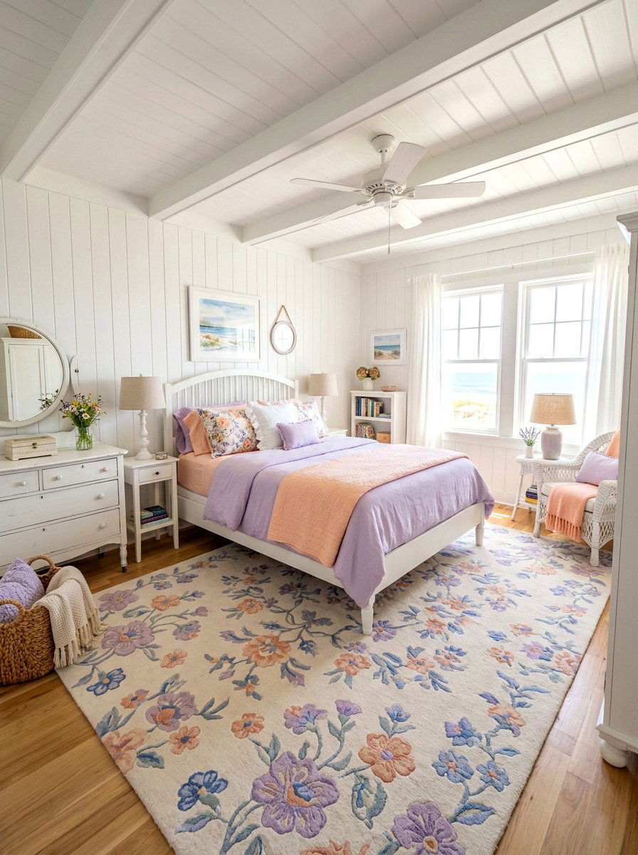Pastel beach cottage bedroom - 30 beach cottage bedroom ideas