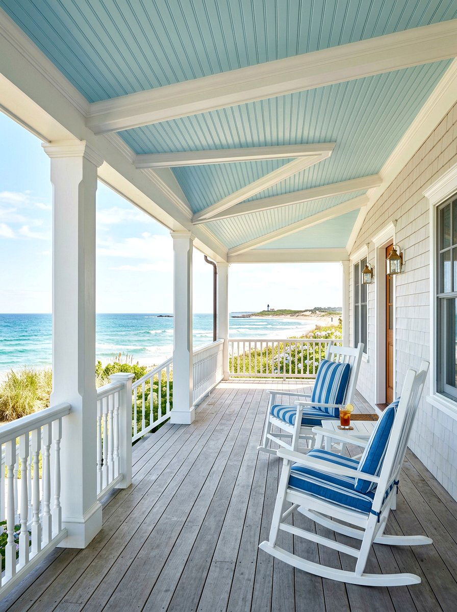 Pastel blue ceiling - 30 painted ceiling ideas