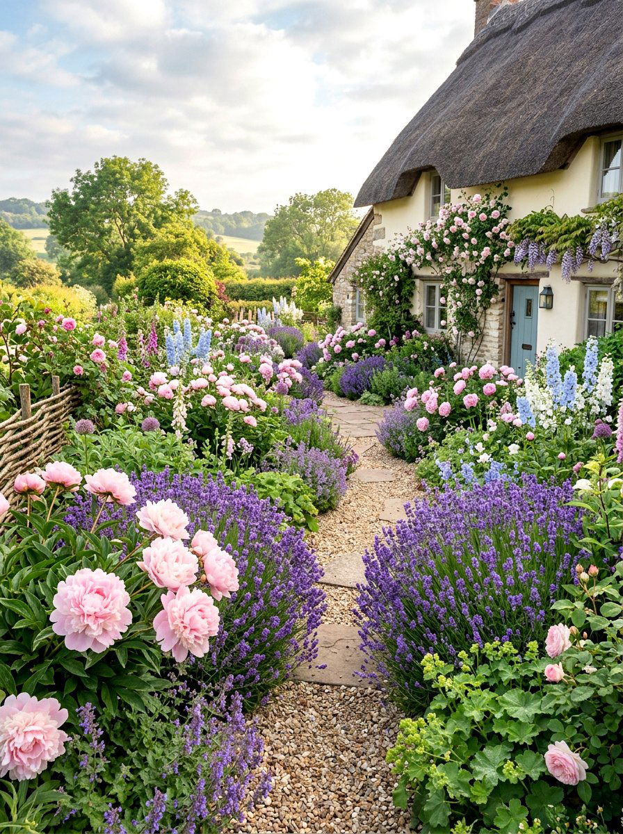 Pastel cottage garden - 30 cottage cutting garden ideas