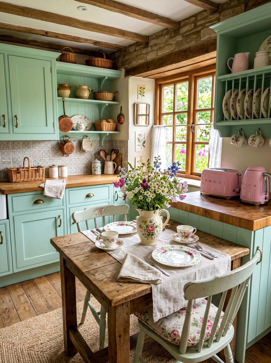 Pastel cottagecore breakfast zone - 30 breakfast station ideas