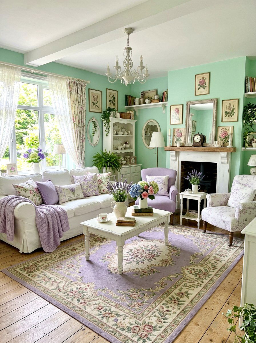 Pastel green living room - 30 green living room ideas