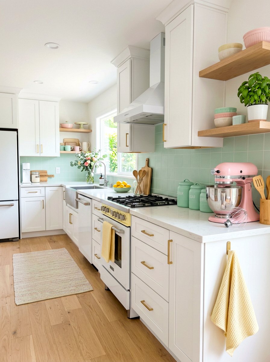 Pastel kitchen decor - 30 baking corner ideas