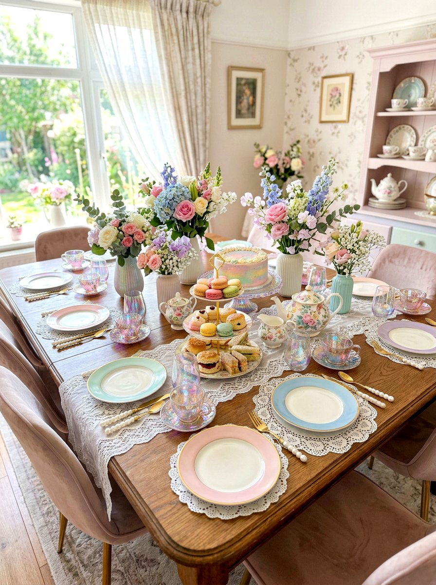 Pastel tea party - 30 tea party table ideas