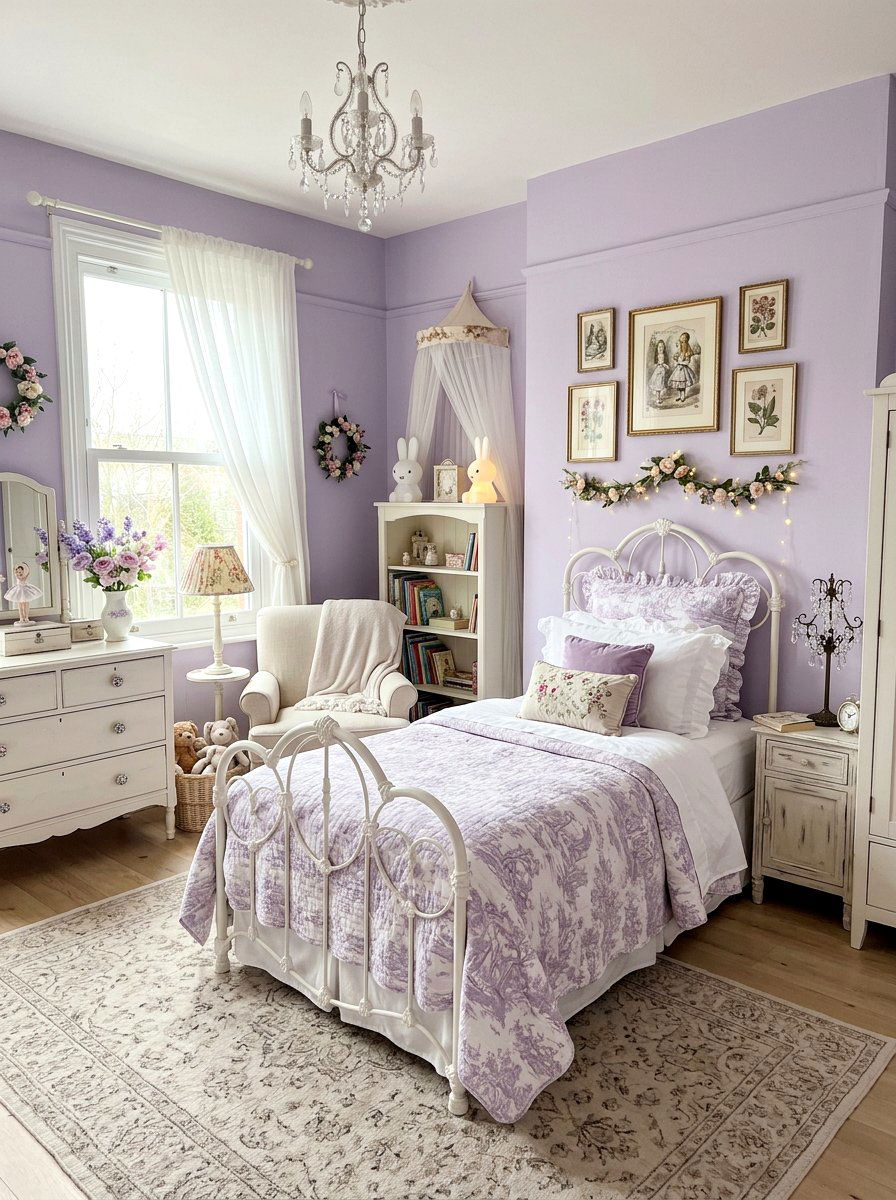 Pastel toile girls bedroom - 30 toile decor ideas