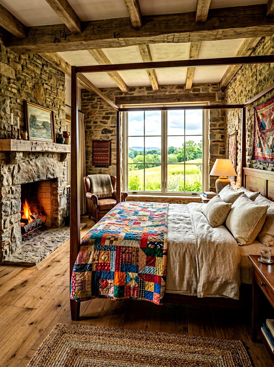 Patchwork Throw Blanket - 30 cottagecore bedroom ideas