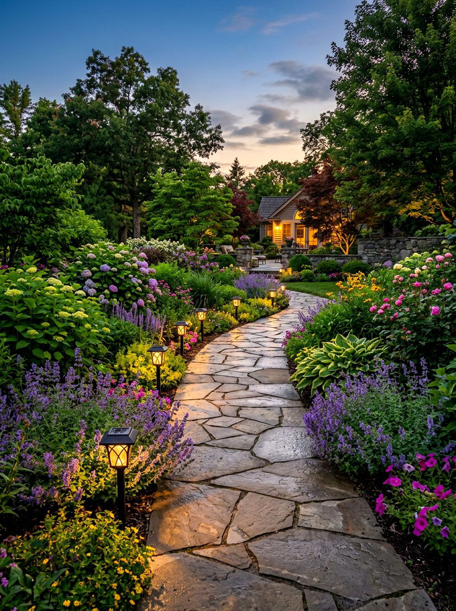 Path Lighting - 30 curb appeal ideas