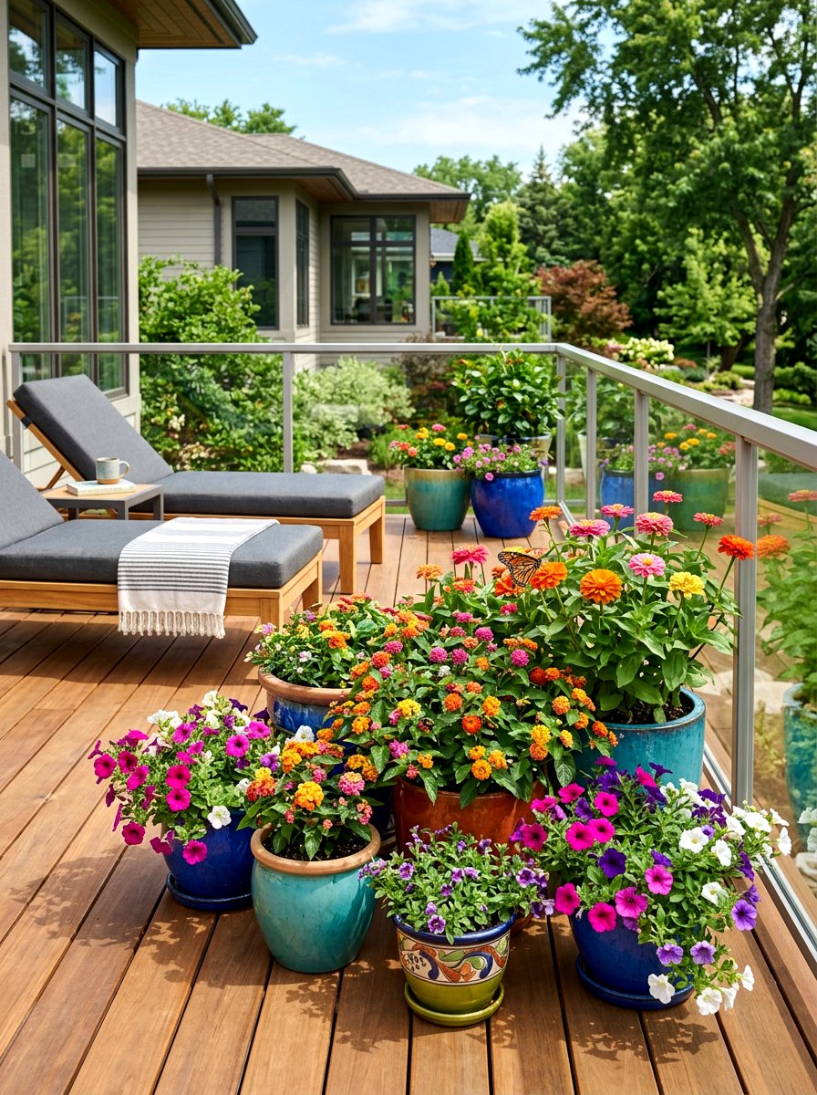Patio Container Garden - 30 pollinator paradise backyard ideas