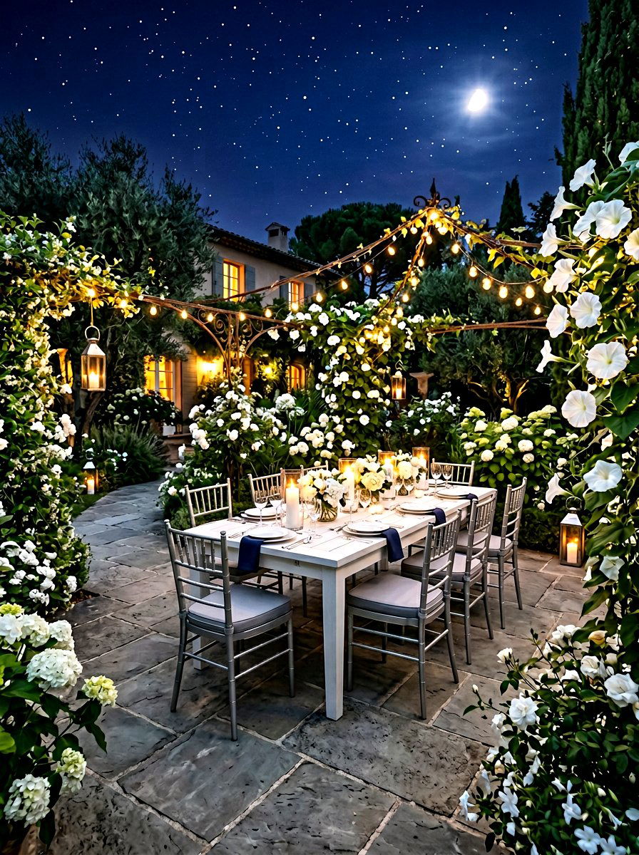 Patio Dining Moonlight Garden - 30 moonlight garden ideas