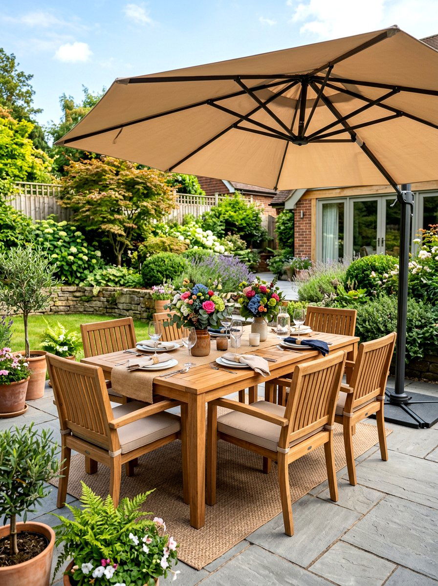 Patio Dining Set - 30 backyard entertaining ideas