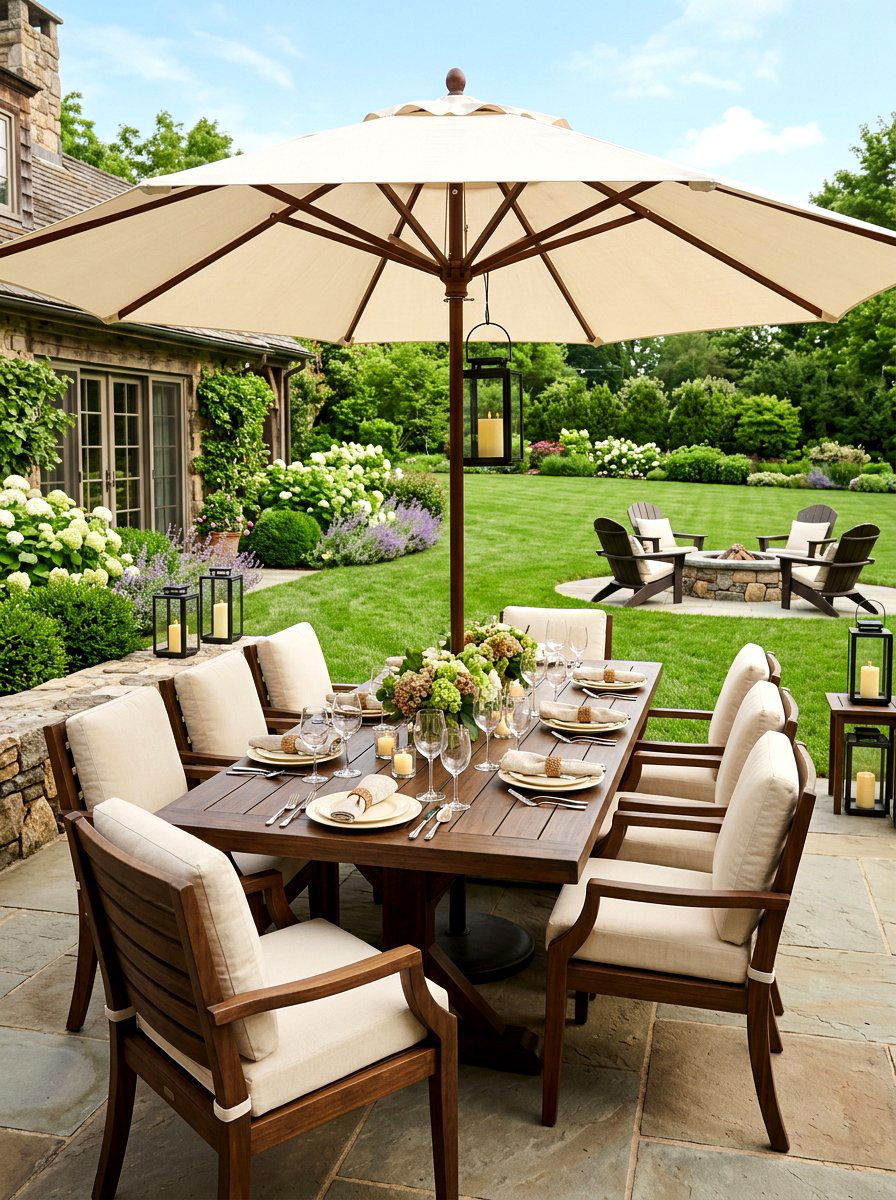Patio Dining Table - 30 summer table setting ideas