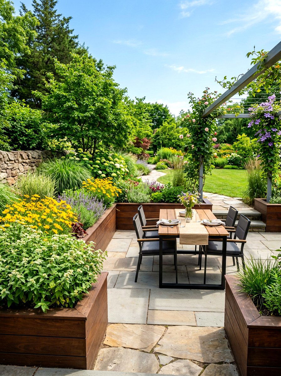Patio Garden - 30 native wildflower backyard ideas