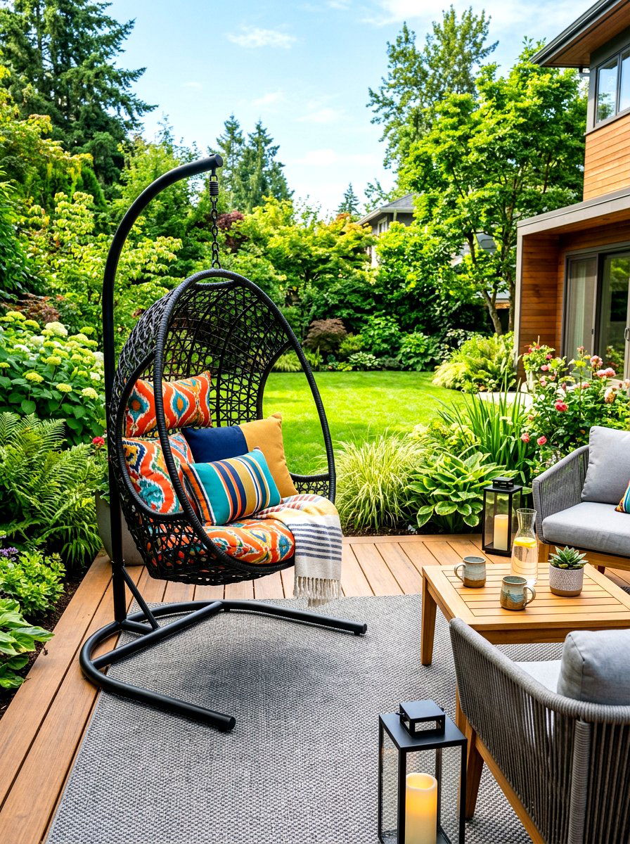 Patio Hanging Egg Chair - 30 hammock chair ideas