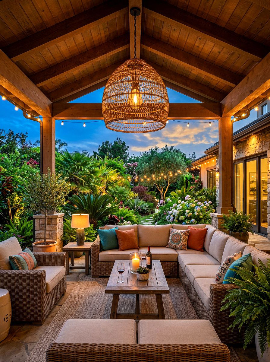 Patio Pendant - 30 woven pendant ideas