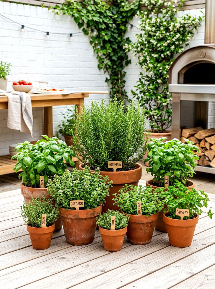 Patio Pizza Herb Collection - 30 pizza garden ideas