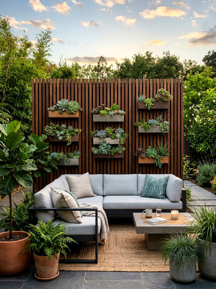 Patio Privacy Screen - 30 summer entertaining patio ideas